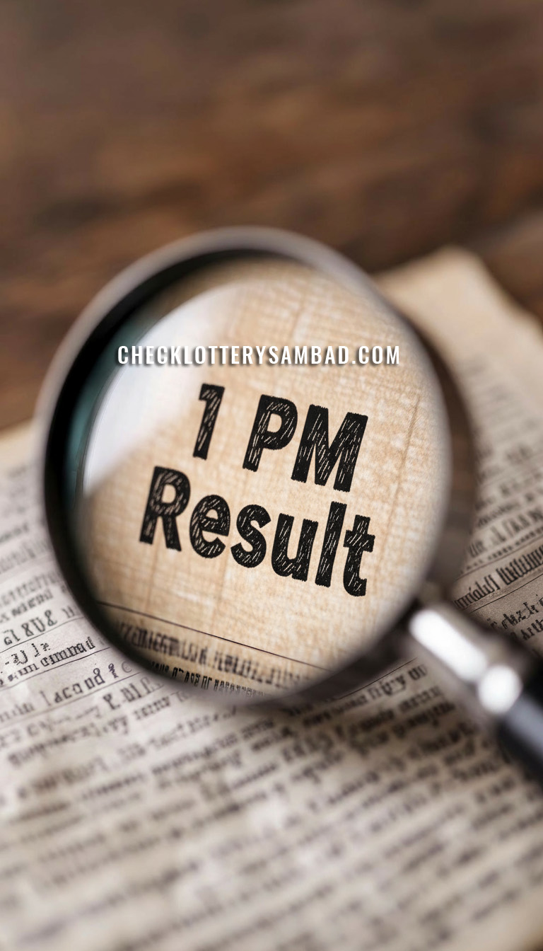 Lottery Sambad 1 PM Result