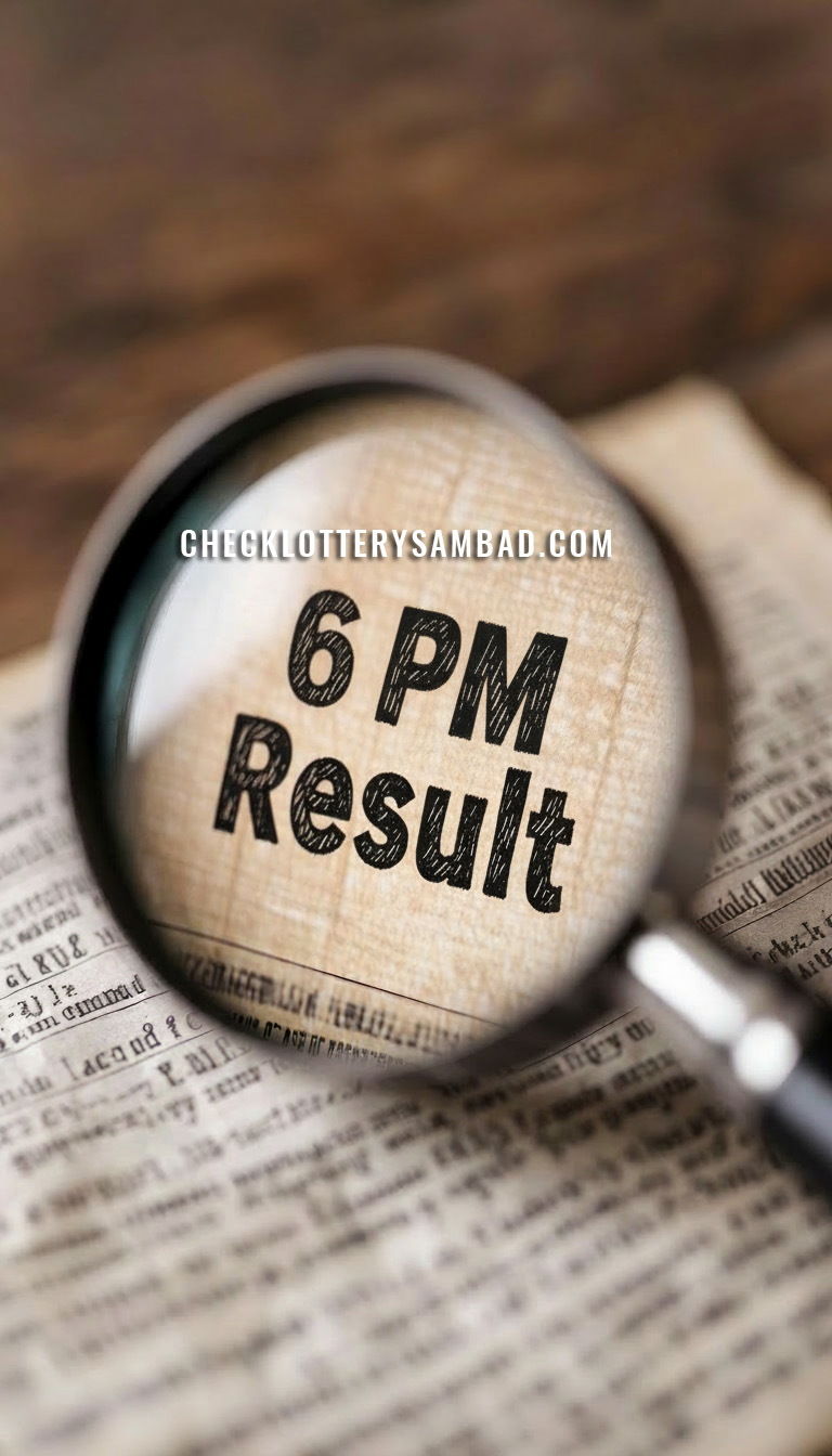 Lottery Sambad 6 PM Result